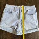 PacSun  Women’s The Shortie High Rise Jean Shorts Light Wash Blue Denim Size 27 Photo 4