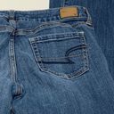 American Eagle  Womens Denim Boyfriend Favorite Jeans Stretch Blue Wash Size 8 Photo 5