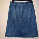 Talbots  Petite Stretch Denim Button Down Skirt Size 10P Photo 1