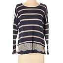 Dress Barn Striped Lace Pullover Sweater size large Photo 0