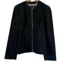 Bernardo  Nordstrom Suede Jacket Black Leather Zip Front Women’s Size Large L Photo 0