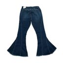 Free People We The Free Crvy Last Dance Crop Flare Raw Hem Pull On Dark Wash Jeans Size 27 Photo 5