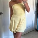 Amazon Strapless Yellow Mini Dress Photo 0