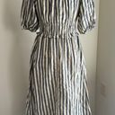 Universal Threads Universal Thread Cottage core Striped Midi Dress cream/blue Xsmall  Photo 4