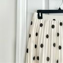 A New Day  Target NWT White Pleated A Line Midi Full Skirt Black Polka Dots S Photo 4