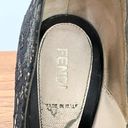 Fendi floral black lace platform peep toes heels 36 / 6 Photo 2