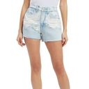 Good American NWT  90s Shred Denim Shorts Size 16 Light Wash distressed High Rise Photo 1