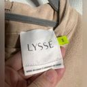 Lysse  Neutral Tan suede Peplum Mock Neck Tank Top Photo 2