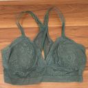 Aerie  Pop Lace Olive Sage Green Padded Bralette Size M Photo 4