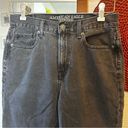 American Eagle  Faded Black Unfinished Hem High Rise Ankle Mom Jeans Size 4 Photo 1