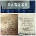 Harper  Dark Wash Distressed Destroyed Mid Rise Skinny Jeans Women's Size 27 Photo 5