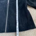 Bernardo  Nordstrom Suede Jacket Black Leather Zip Front Women’s Size Large L Photo 6