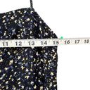 J.Crew  Maxi Slip Dress Womens 4 Black Silk Starry Sky Ruffle Back Slit Elegant Photo 13