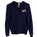 PINK - Victoria's Secret Victoria's Secret PINK Navy Blue Zip Up Hooded Sweatshirt - Size XS Photo 0