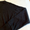 Treasure & Bond  Womens‎ Shirt Black Size Small Waffle Knit Boat Neck Photo 4