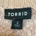 Torrid EUC  Popcorn Pullover Drop Shoulder Pink Striped‎ Sz 2 - #866 Photo 4