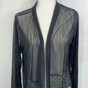 Black Witchy Boho Sheer Lace Long Sleeve Cardigan Duster size M/L Size L Photo 4