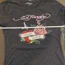 Ed Hardy NWT  Graffiti Black Rose Heart True Love T-Shirt Size Medium Photo 2