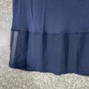 Juicy Couture  Navy Blue Chiffon Peplum Rhinestone Top - Size XS - Cap Sleeve Photo 2