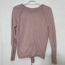 Lululemon  Merino Wool Pink Barbie Tied To You Long Sleeve Knit Sweater women’s 6 Photo 1