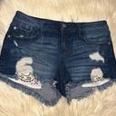 Harper  embroidery pocket distressed denim shorts sz 27 Photo 0