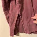 Lucky Brand Womens  Mauve Oversized Crewneck Sweatshirt Side Slits Size Small Photo 3