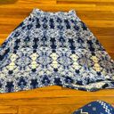 Dress Barn Blue Designed Skirt Size Women's Petite S Photo 0