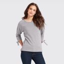 Draper James  Tie Sleeve Sweatshirt Pullover Grey Photo 1