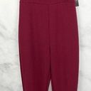 Trixxi NWT  Strapless Faux Wrap Jogger Jumpsuit One Piece Burgundy Red Retro L Photo 0