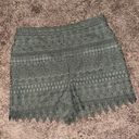 BCBG Maxazria green lace double layer high waisted shorts Photo 1