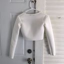 Pretty Little Thing  White Scuba Hook & Eye Crop Top Photo 7