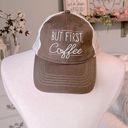 infinity But First Coffe Hat Baseball Cap Adjustable Womens New Photo 1