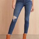 Good American  Good Legs Crop Fray Hem Jean in Blue521- Size 28 (6) Photo 0