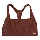 Danskin  INTIMATES Womens Size XL Brown Square Neck Racerback Bra Ribbed Photo 0