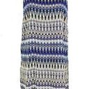 Kensie  Halter Shift Dress Sundress Back Detail Abstract Striped Lined Blue M NWT Photo 2