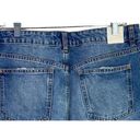 ZARA  Cutoff Distressed Jean Shorts Raw Ripped Hem High Rise Pockets 8 Med Wash Photo 8