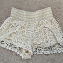 Topshop Cream Lace Shorts Photo 0