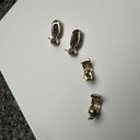 Monet / LC Gold Tone Pierced Earrings Lot Of 2 Signed Photo 1