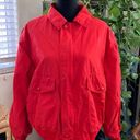 United Colors Of Benetton Vintage  Red Zip Up Bomber Jacket - Size 48 Photo 0