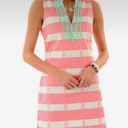 Sail To Sable  Pink Striped Cotton Sleeveless Dress Photo 0