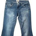 SO  Junior Jeans Wide Leg Streetwear Y2K Distressed Size 11 Blue Stretch Denim Photo 3