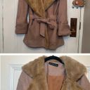 For Love & Lemons  Faux Fur Camel Wool Blend Ella Coat Photo 3