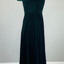 XScape  Women's Cocktail Dress Size 10 Green Velvet Off the Shoulder High Low Hem Photo 2