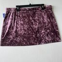 Abound Nordstrom Velvet Mini Skirt Plus Size 2X Plum Purple Crushed split side Photo 6