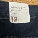 Lane Bryant  NWT Straight leg mid rise dark wash jeans 12P Photo 6