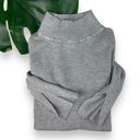 ASOS Mock Neck Puff Sleeve Sweater in Soft Gray Photo 5