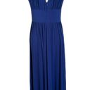 R & M Richards  Sleeveless Long Formal Gown Prom Dress Halter Beaded Royal Blue Size 6  Photo 1