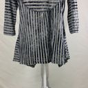 Live and let live  Open Front Asymmetrical hem Gray Striped Cardigan Size Medium Photo 8