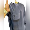 Natori  NAVY blue long sleeve button down tunic top Photo 3