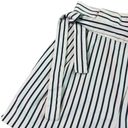 ZARA  Trafaluc Black White Stripe Shorts Paper Bag High Waist w/ Belt Size Small Photo 2